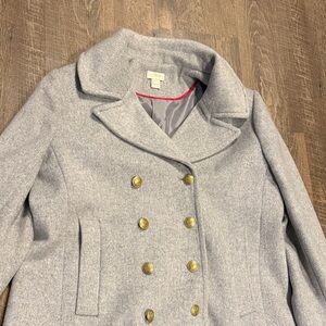 Gray Double-Breasted Coat